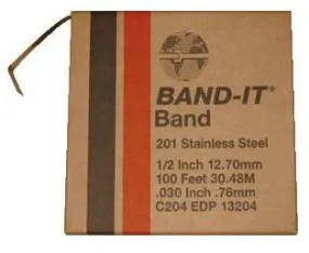 Band-it roestvrijstaalband type 201 1/2 x 30,5 mtr