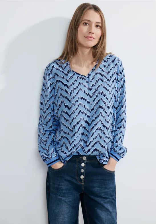 CECIL Blouse met zigzagprint