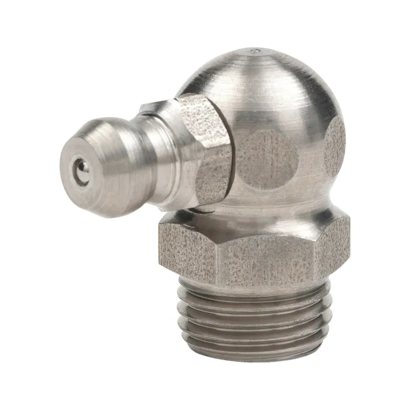 Conische smeernippel, inch, vorm C, haakse vorm 90° DIN 71412, vorm C, RVS A1