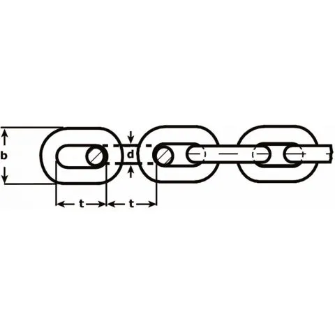 Dulimex scheepsket. type 766 08mm rvs aisi 316