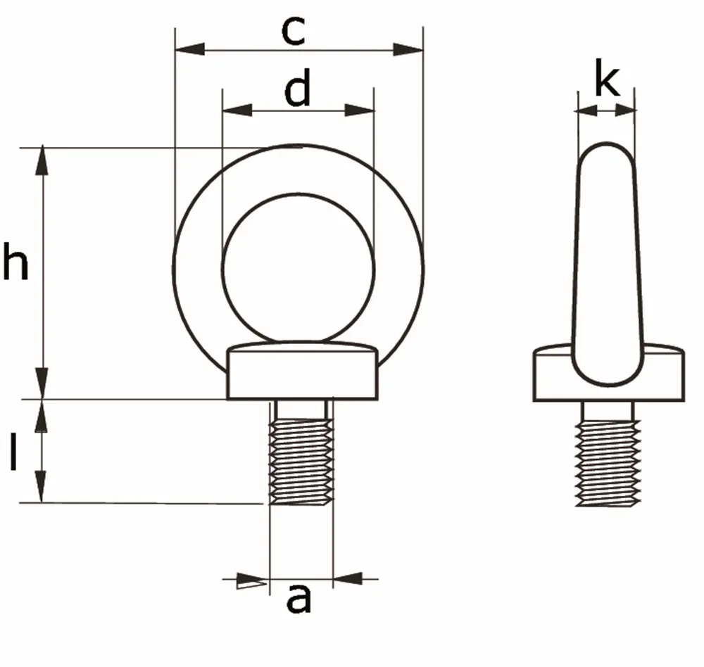 DX RINGSCHROEF TYPE 580 STAAL BLANK M10