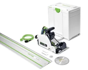 FESTOOL CIRKELZAAGMACHINE TVS60 KEBQ-PLUS-FS MET LINEAAL EN ZAAGBLAD WD42