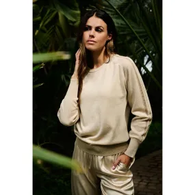 Futura – Gebreide trui van Due Amanti met goudkleurig lurex