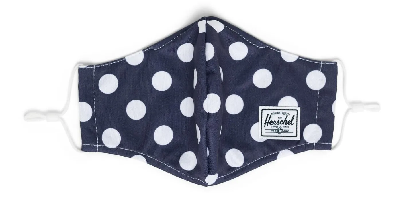 Gezichtsmasker Herschel Classic Fitted Face Mask Peacoat Polka Dot
