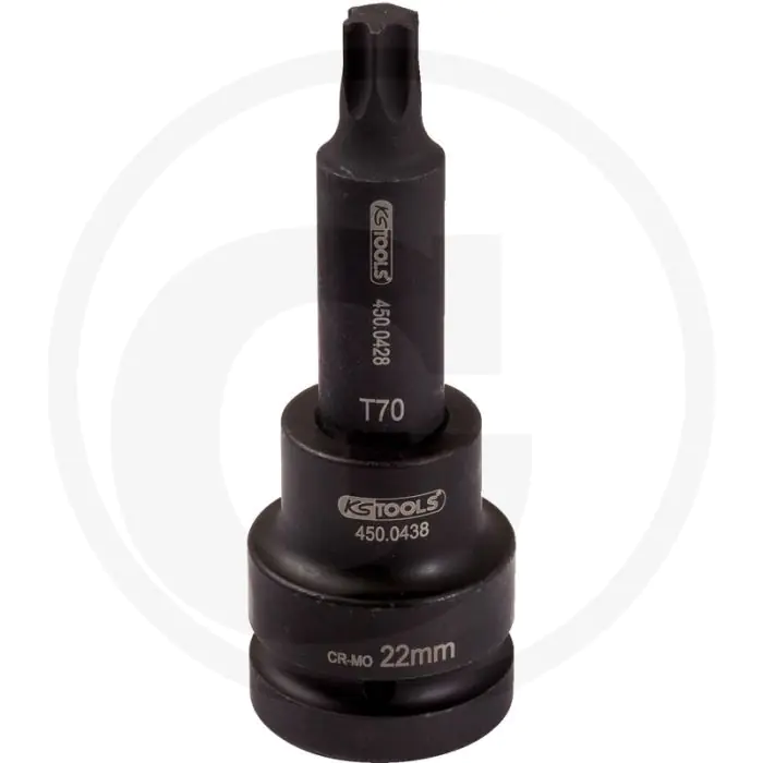 Ks tools 3/4” krachtdopsleutelbit voor tx-bouten, t80, langwerpige uitvoering