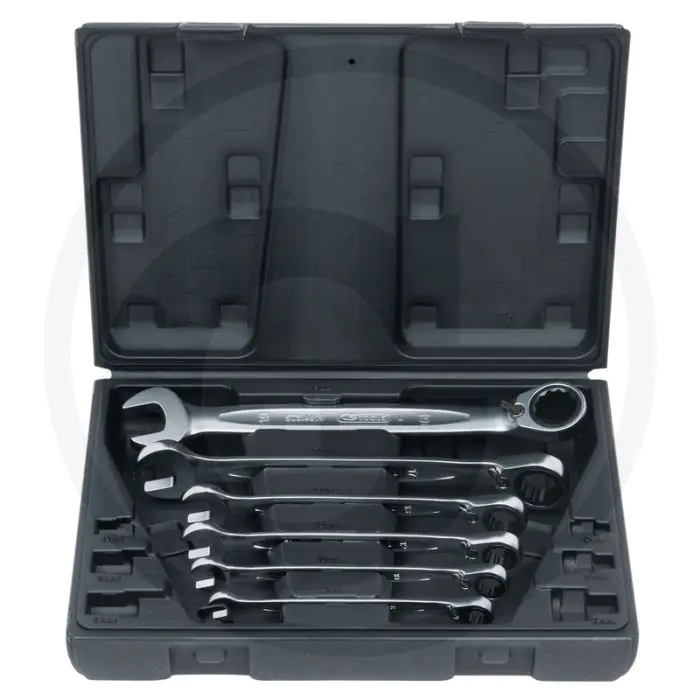 KS TOOLS GEARPLUS® RATELRINGSTEEKSLEUTELSET, OMSCHAKELBAAR, 6DLG, 819 MM, 72 TANDEN