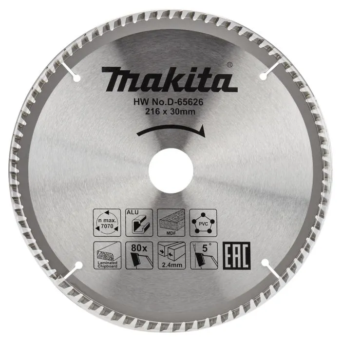 MAKITA D65626 AFKORTZAAGBLAD DIV. MATERIALEN