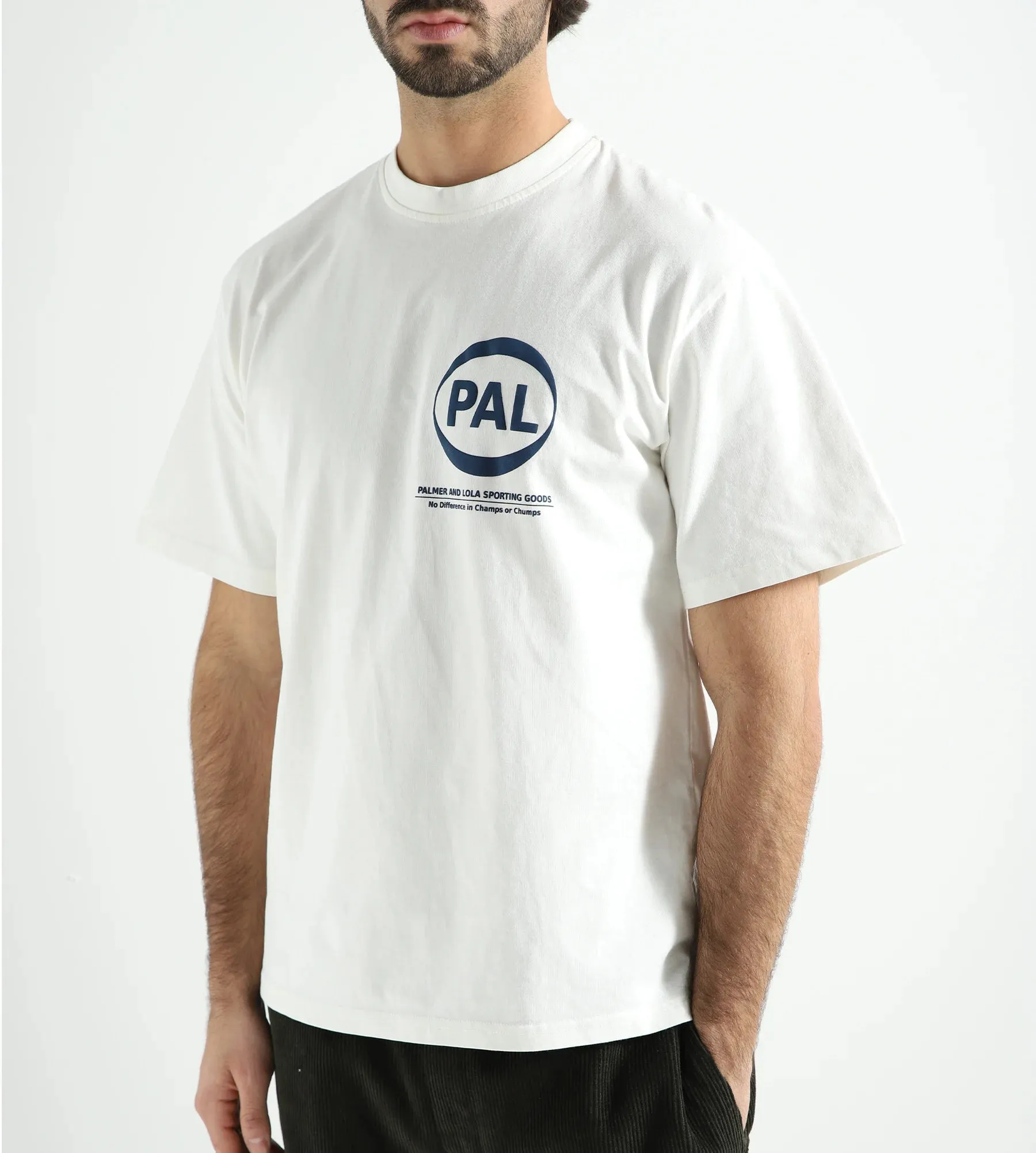 PAL SPORTING GOODS INTERNATIONAL PRE GAME TSHIRT OFF WHITE BLUE
