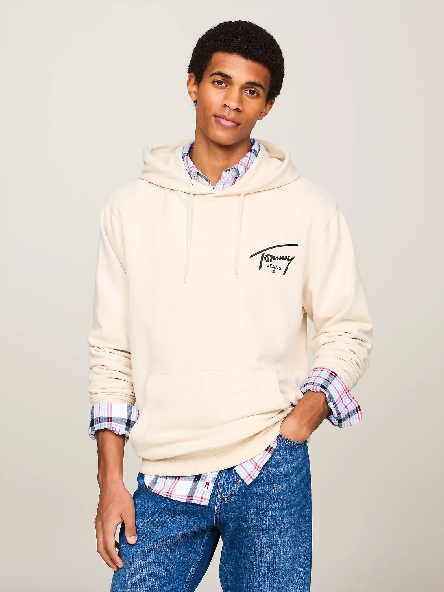 TOMMY HILFIGER HOODIE DM0DM19229  ACG NEWSPRINT