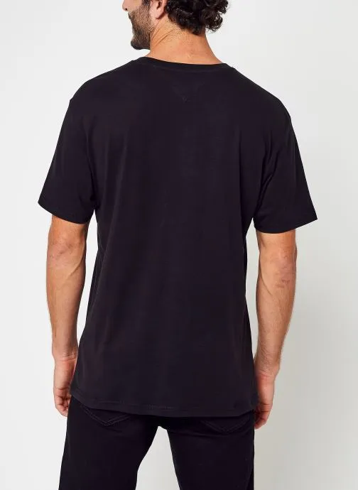      TOMMY JEANS TJM CLSC RWB MULTI LOGO TEE  ZWART   
