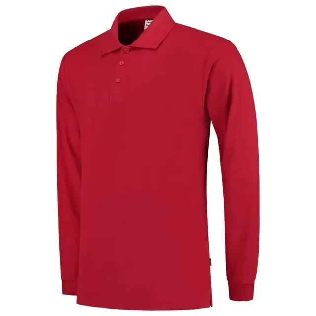 Tricorp Poloshirt Casual 201009 180gr Longsleeves Rood Maat XL