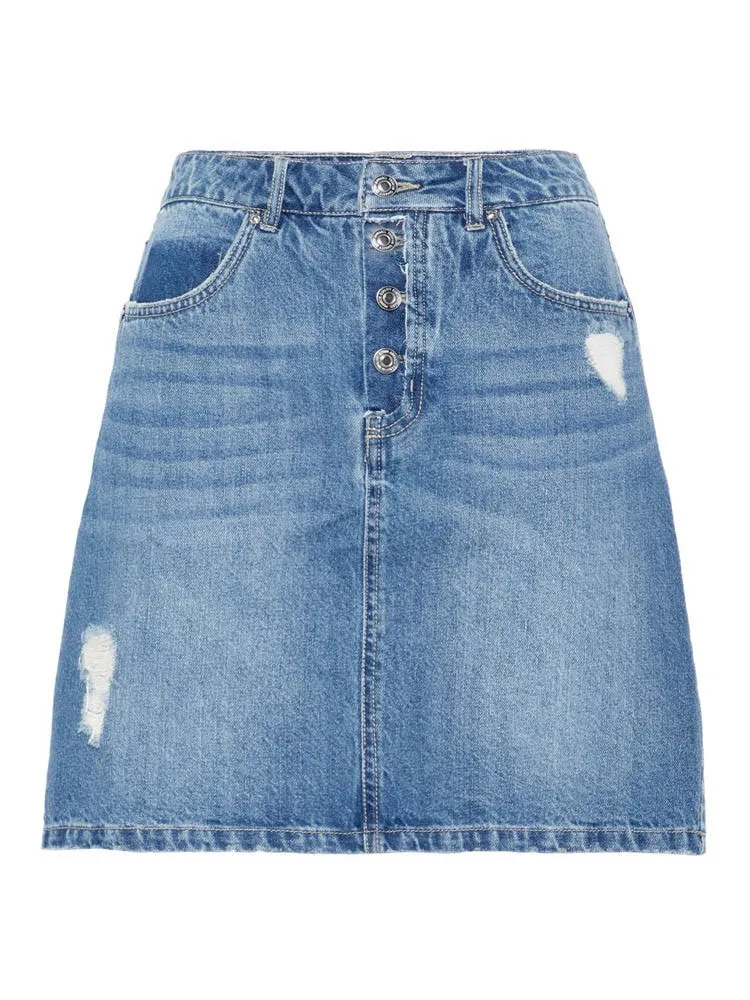 Vero Moda KATHY HR BUTTON DENIM SKIRT
